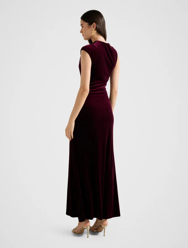 forever new JORDANA Asymmetric Shoulder Velvet Maxi Dress